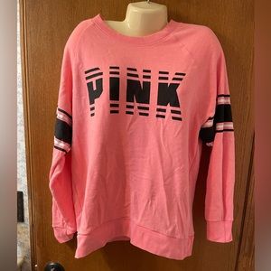 Victoria’s Secret PINK Coral Varsity Sweatshirt M